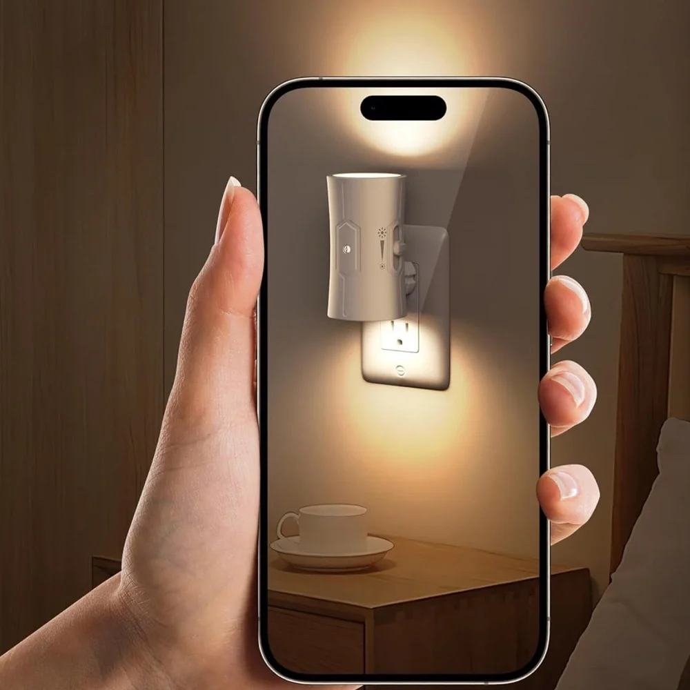 Cream Night Light Plug-In Set